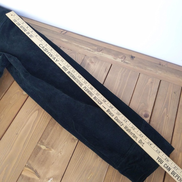 Vintage 90s B.U.M. Equipment Men’s Black Suede Jacket Coat Elbow Patches - Picture 10 of 16